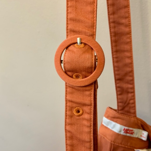 Rust Orange Suspender Skirt - Picture 4 of 6